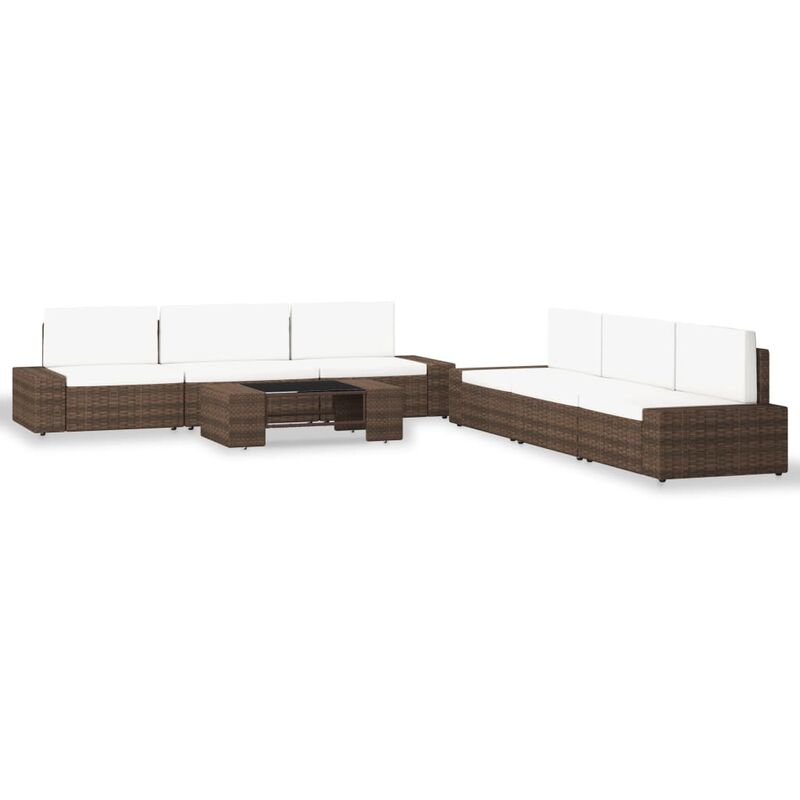 

Juego de muebles de jardín 7 piezas ratán sintético marrón - Marrón - Youthup