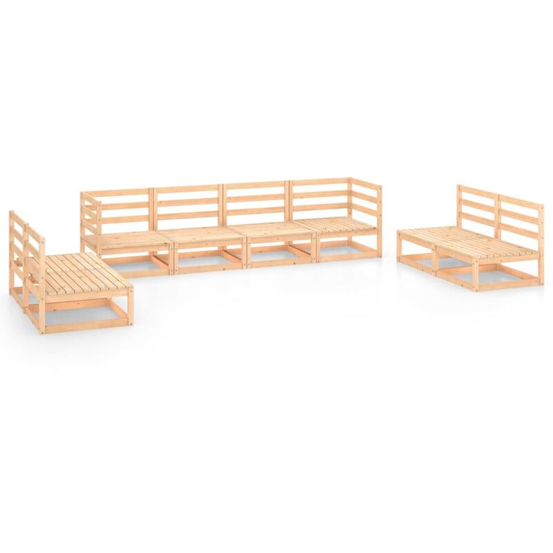 

Juego de muebles de jardín 8 piezas madera pino maciza - Marrón - Youthup