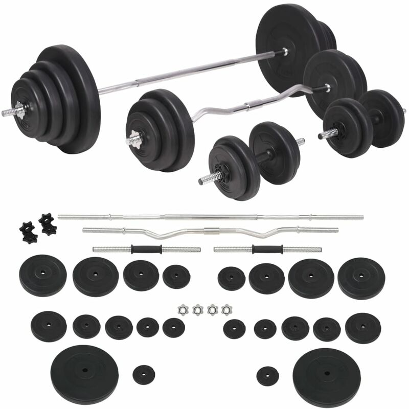 

Juego de pesas barra y mancuernas 120 kg - Youthup