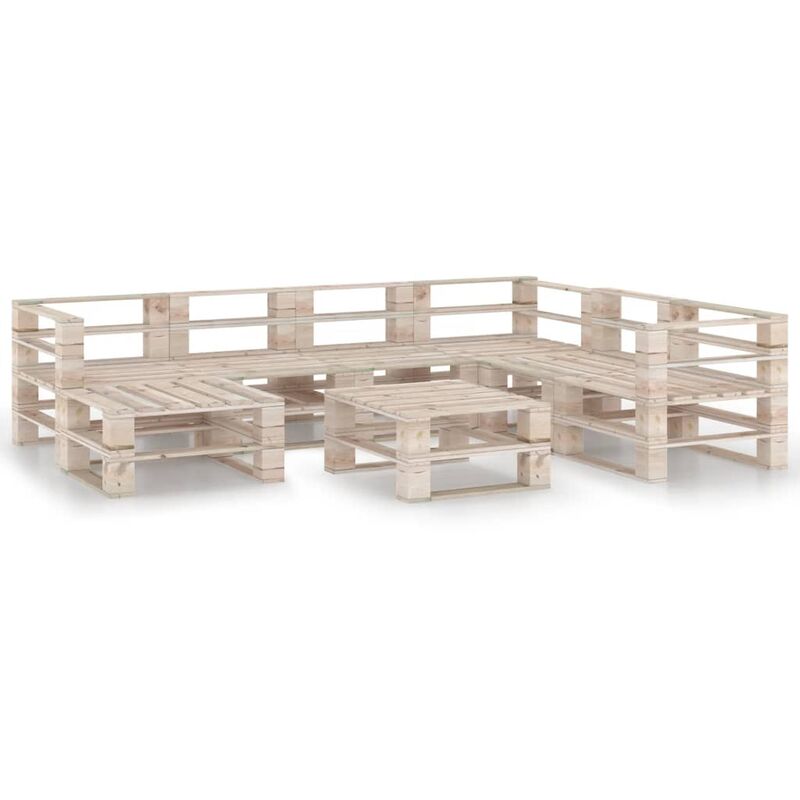 

YOUTHUP Juego muebles de jardín de palets 8 piezas de madera de pino