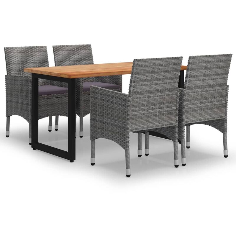 

Juego muebles jardín 5 pzas con cojines ratán sintético gris - Gris - Youthup