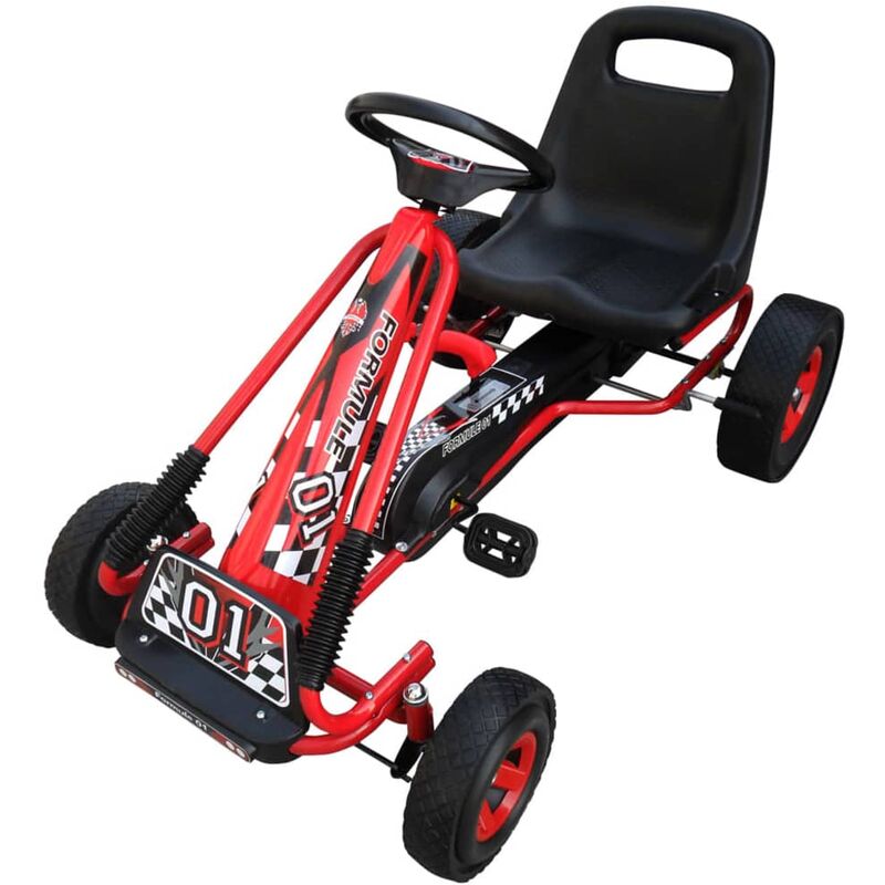 

Kart para niños con pedales rojo - Rojo - Youthup