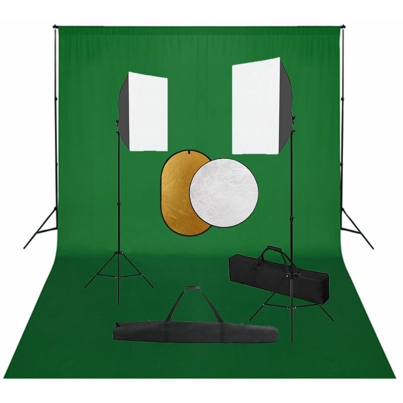 

Kit de estudio fotográfico con luces softbox, fondo y reflector - Youthup