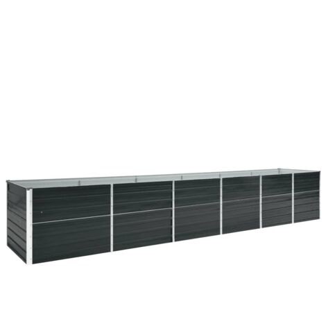YOUTHUP Letto Rialzato in Acciaio Zincato 480x80x77 cm Antracite