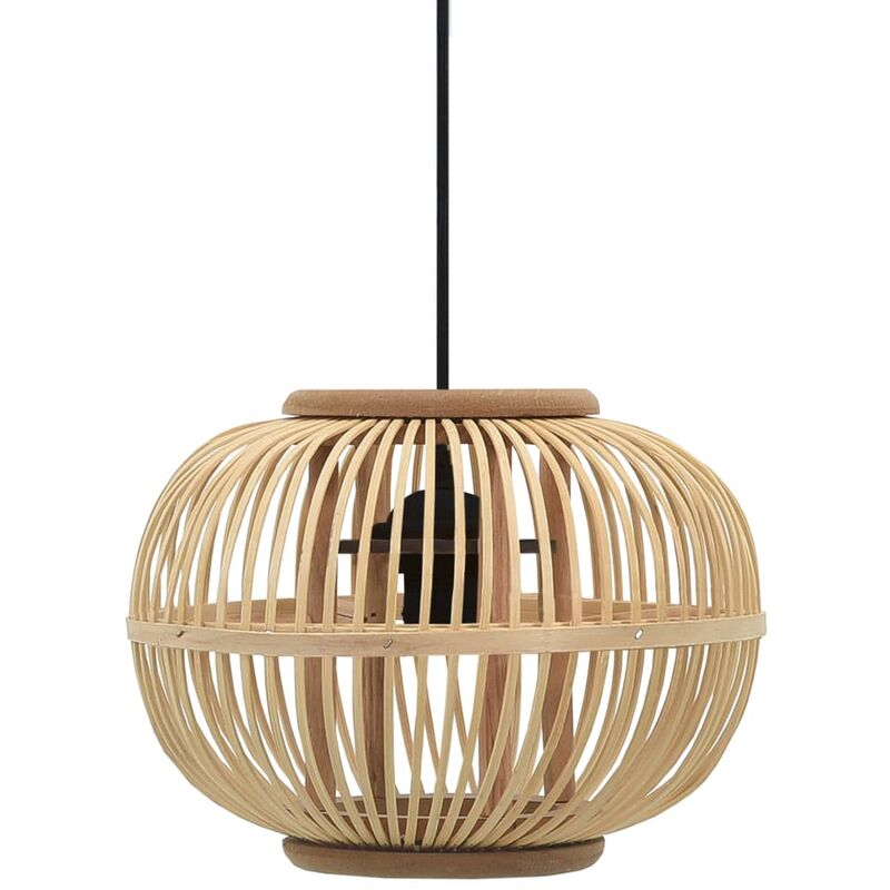 

YOUTHUP Lámpara colgante de sauce 40 W 30x22 cm globo E27 - Marrón