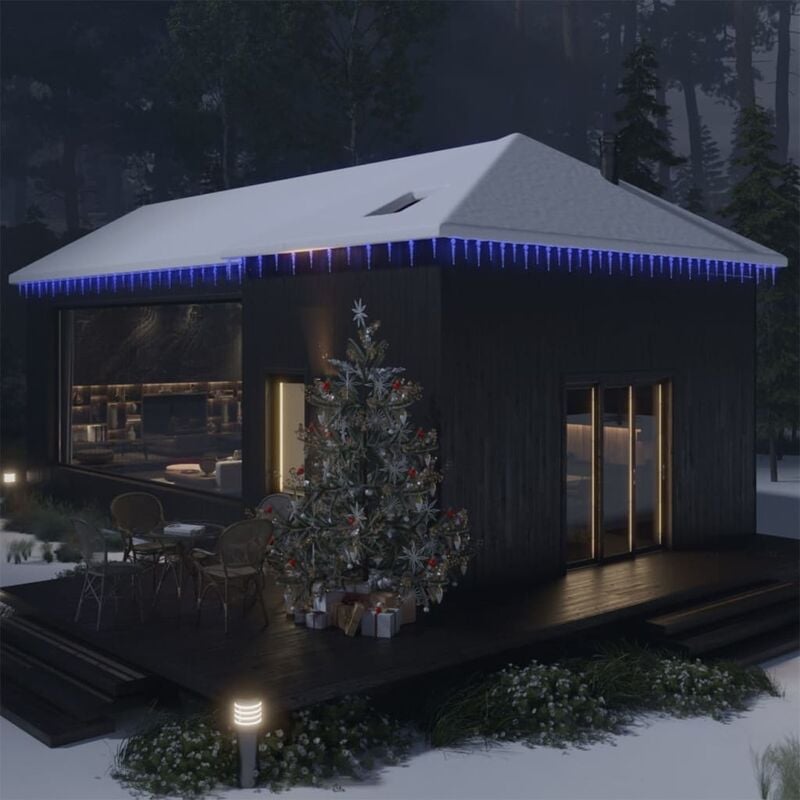 

Luces carámbano Navidad 100 uds azul frio control acrílico - Youthup