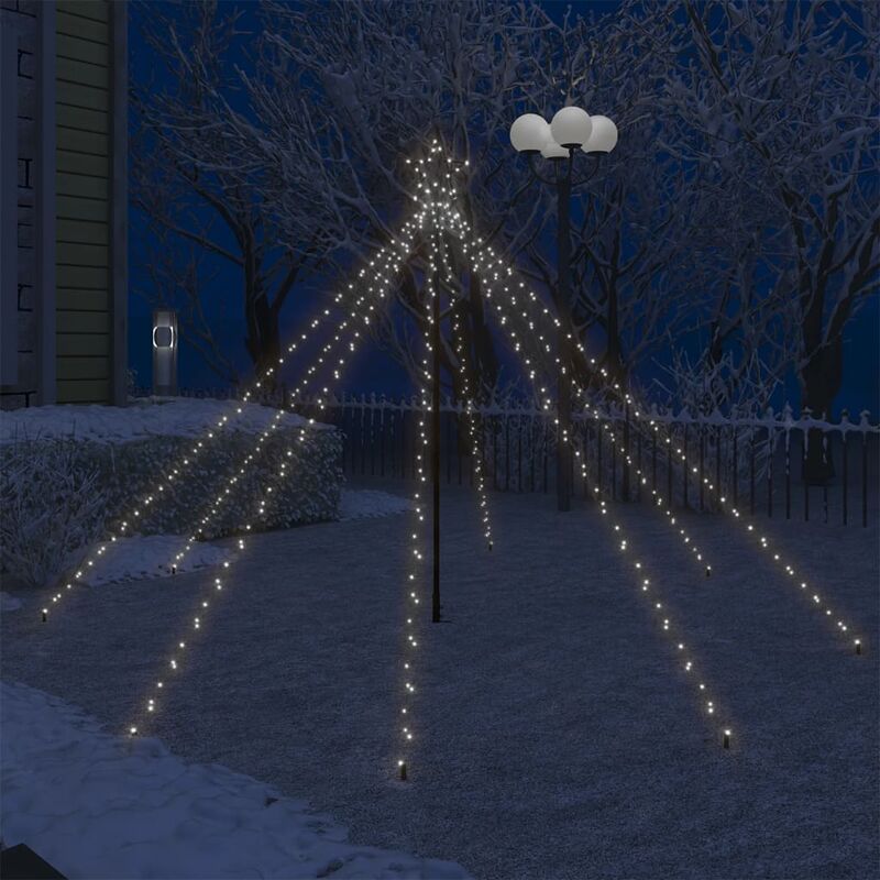

Luces de árbol cascada Navidad interior exterior 400 LED 2,5 m - Blanco - Youthup