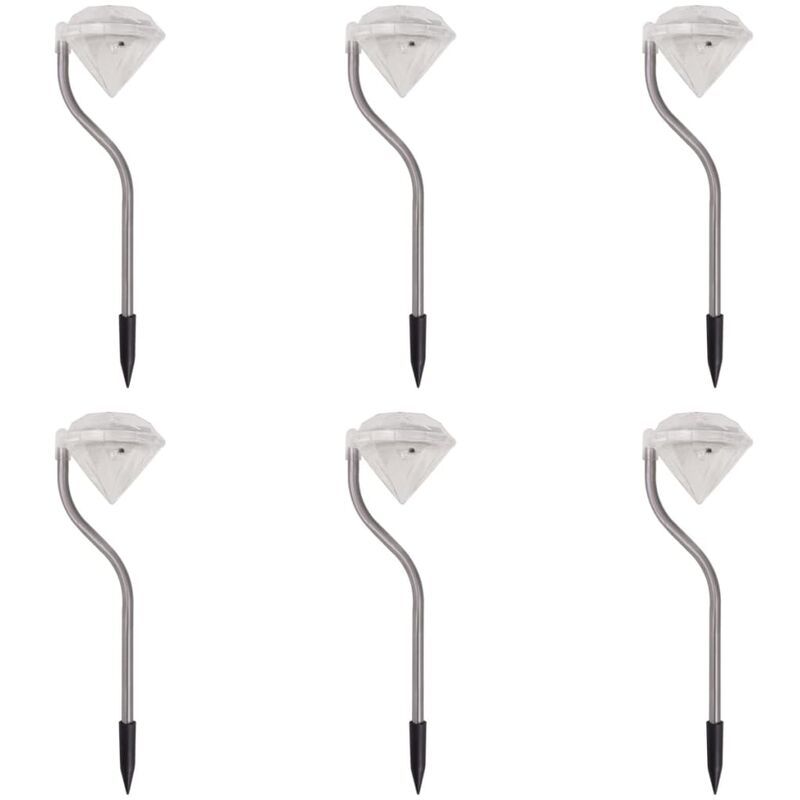 

Luces LED solares de jardín 6 piezas 9x7,8x29,5 cm - Blanco - Youthup