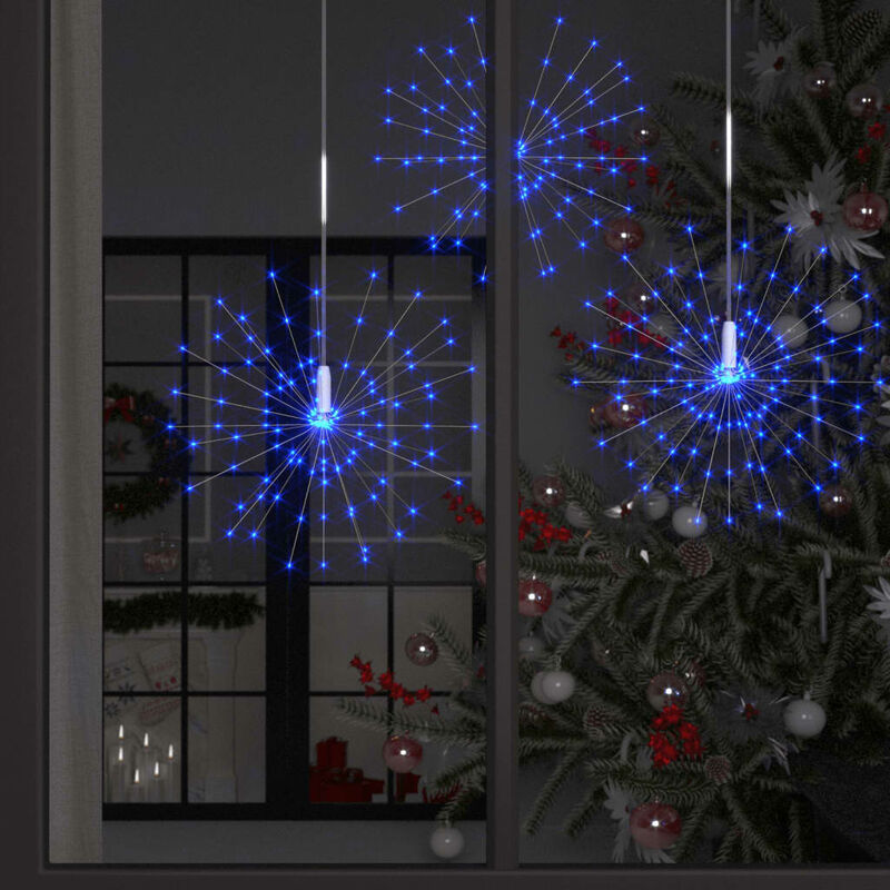 

Luz de fuegos artificiales navideños exterior 140 LED azul 50cm - Youthup
