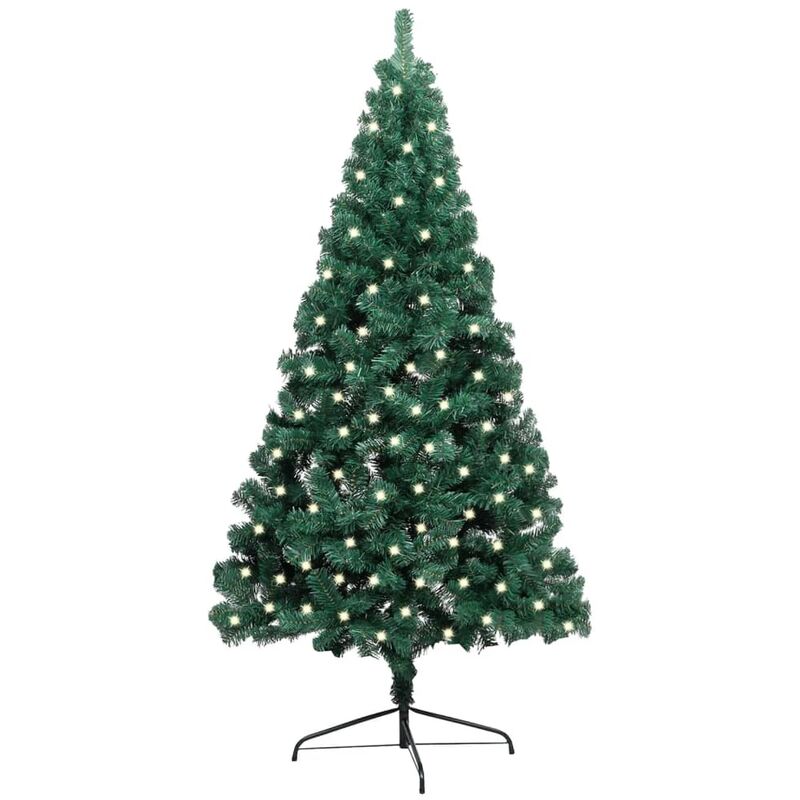 

Medio árbol de Navidad artificial LED y soporte PVC verde 240cm - Youthup