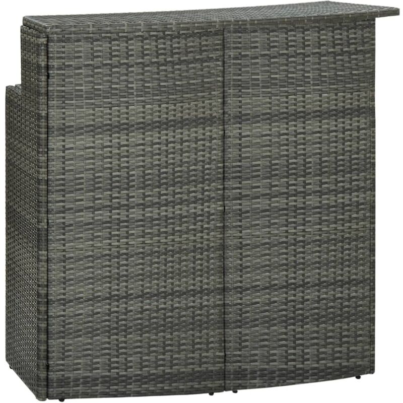 

Mesa alta de jardín ratán sintético gris 120x55x110 cm - Gris - Youthup
