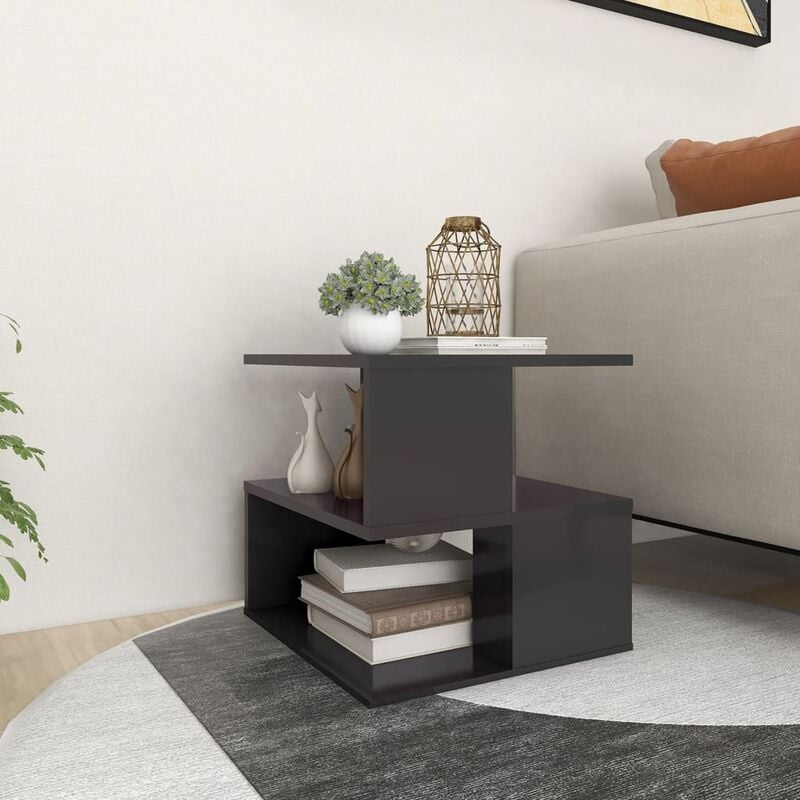 

Mesa auxiliar de aglomerado gris 40x40x40 cm - Gris - Youthup