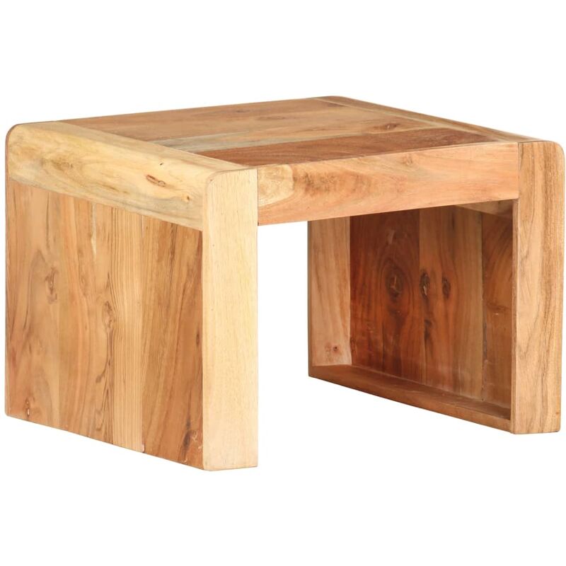 

Mesa auxiliar de madera maciza de acacia 43x40x30 cm - Marrón - Youthup