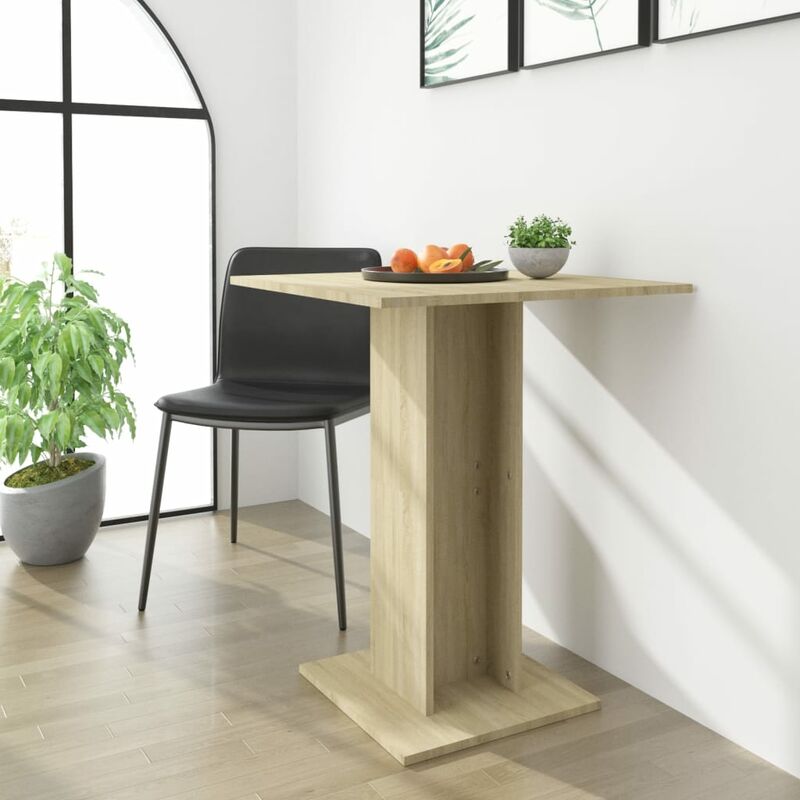 

Mesa bistró aglomerado color roble Sonoma 60x60x75 cm - Marrón - Youthup