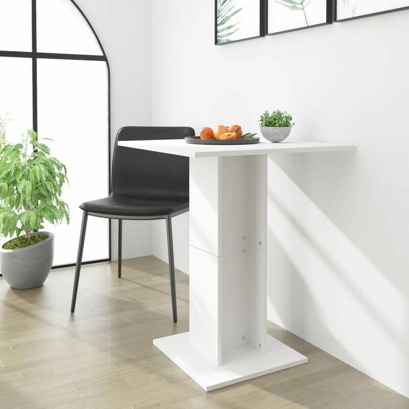 

Mesa bistro de aglomerado blanco 60x60x75 cm - Blanco - Youthup