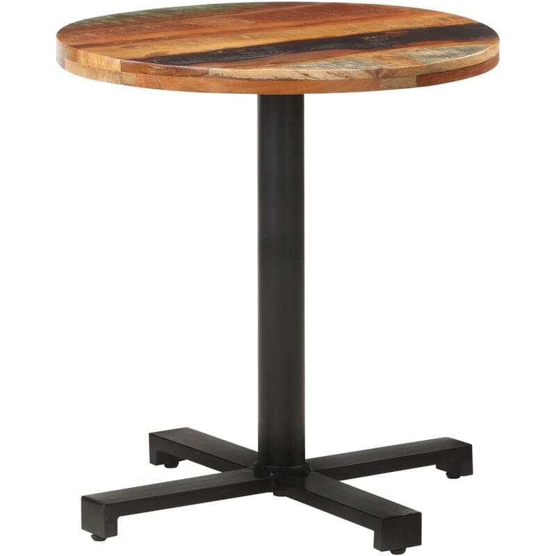 

Mesa de bistró redonda madera maciza reciclada Ø70x75 cm - Marrón - Youthup