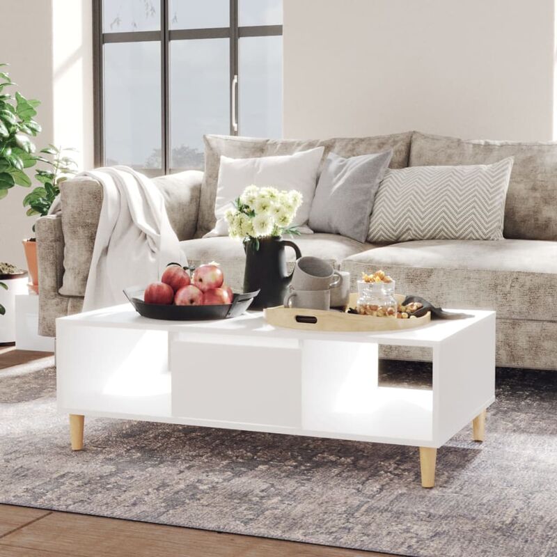 

Mesa de centro aglomerado blanca 103,5x60x35cm - Blanco - Youthup
