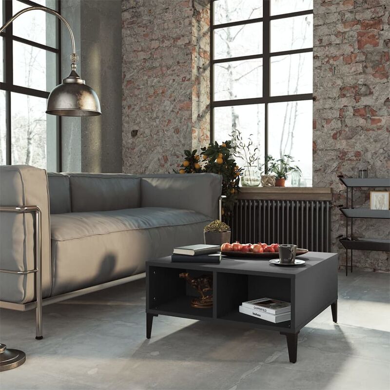 

Mesa de centro aglomerado gris 60x60x30 cm - Gris - Youthup