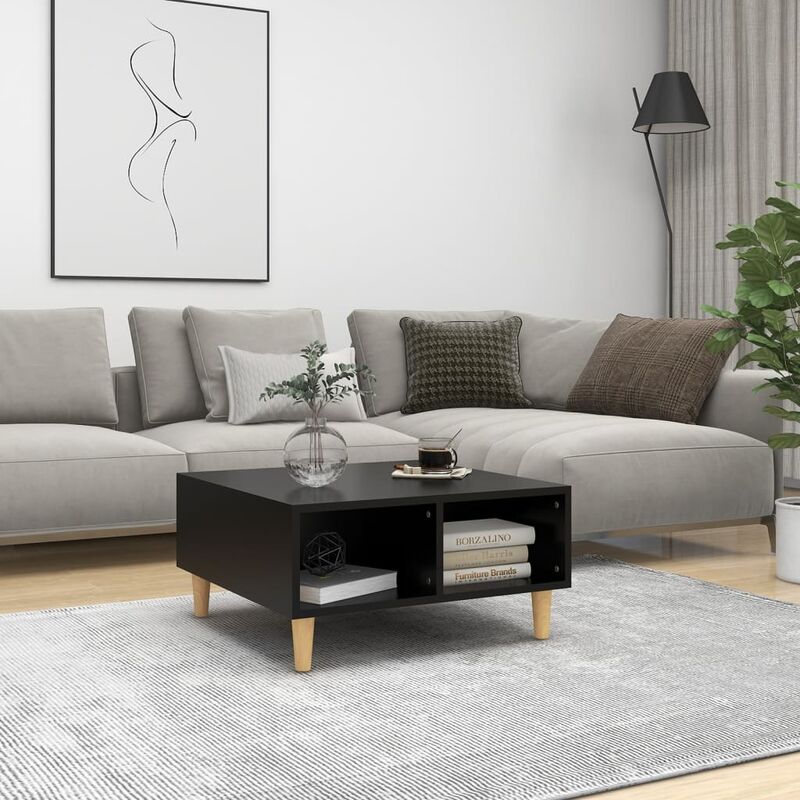 

Mesa de centro aglomerado negro 60x60x30 cm - Negro - Youthup