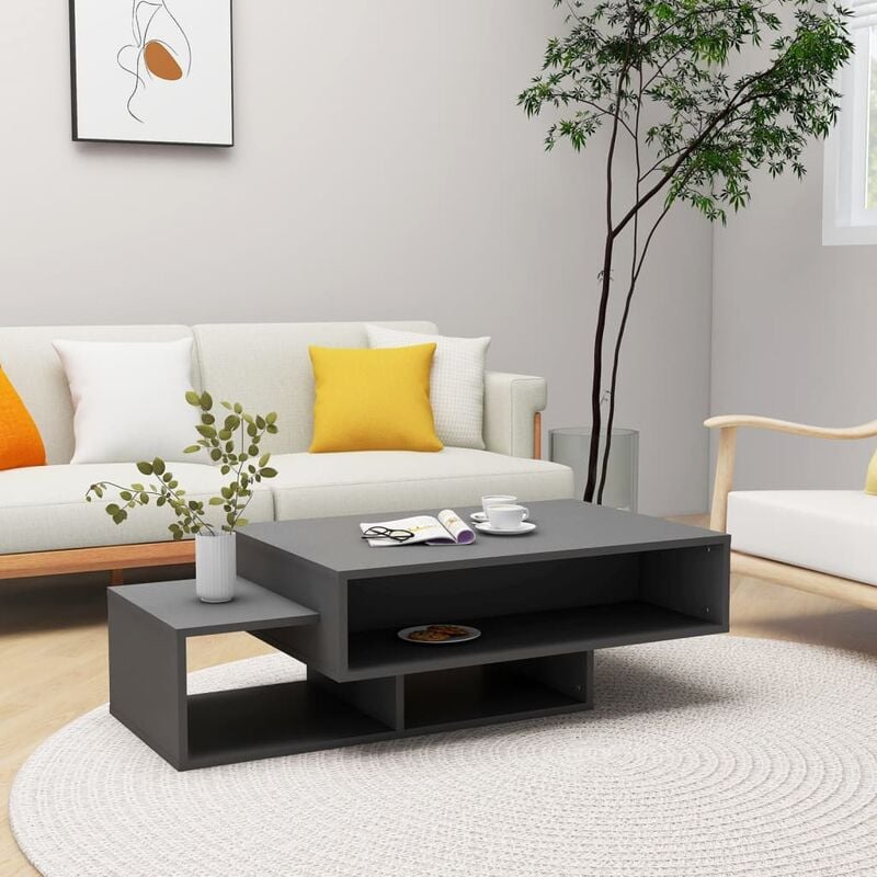 

Mesa de centro de aglomerado gris 105x55x32 cm - Gris - Youthup