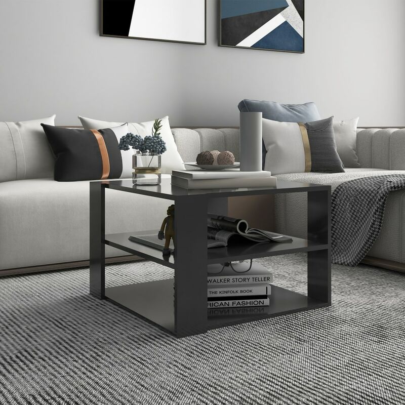 

Mesa de centro de aglomerado gris 60x60x40 cm - Gris - Youthup