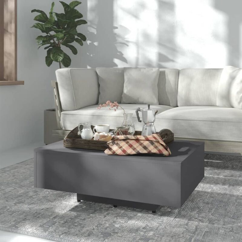 

Mesa de centro de aglomerado gris 85x55x31 cm - Gris - Youthup