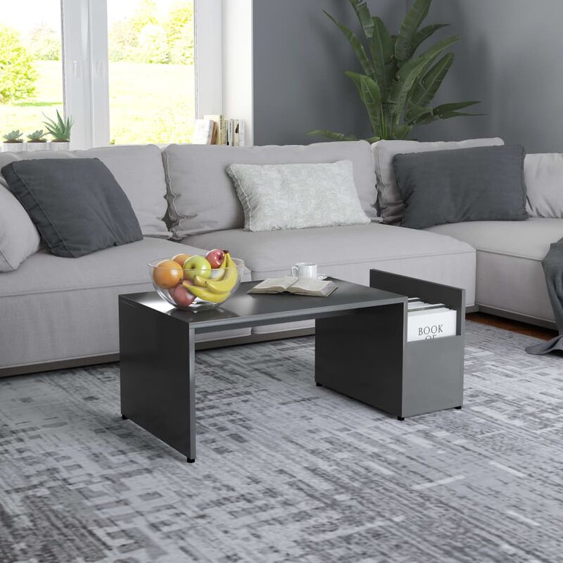 

Mesa de centro de aglomerado gris 90x45x35 cm - Gris - Youthup