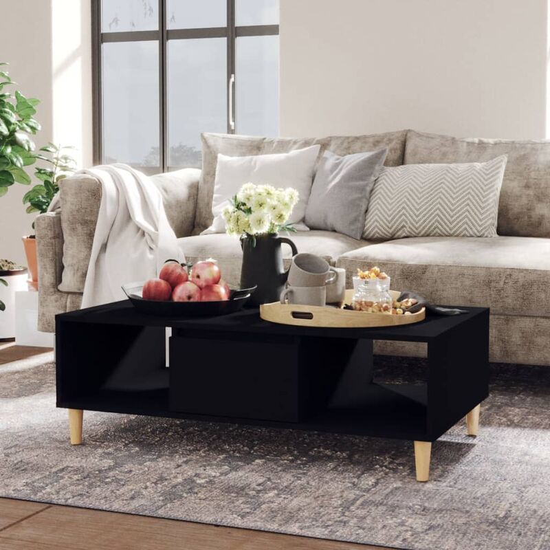 

Mesa de centro de aglomerado negro 103,5x60x35 cm - Negro - Youthup