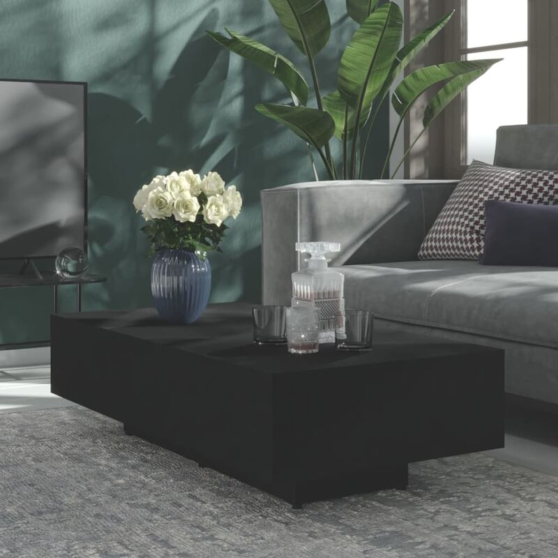 

Mesa de centro de aglomerado negro 115x60x31 cm - Negro - Youthup