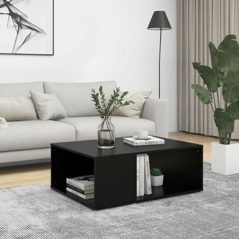 

Mesa de centro de aglomerado negro 90x67x33 cm - Negro - Youthup
