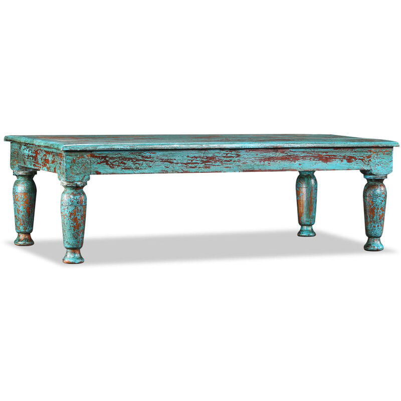 

Mesa de centro de madera maciza reciclada 110x60x34 cm - Multicolor - Youthup