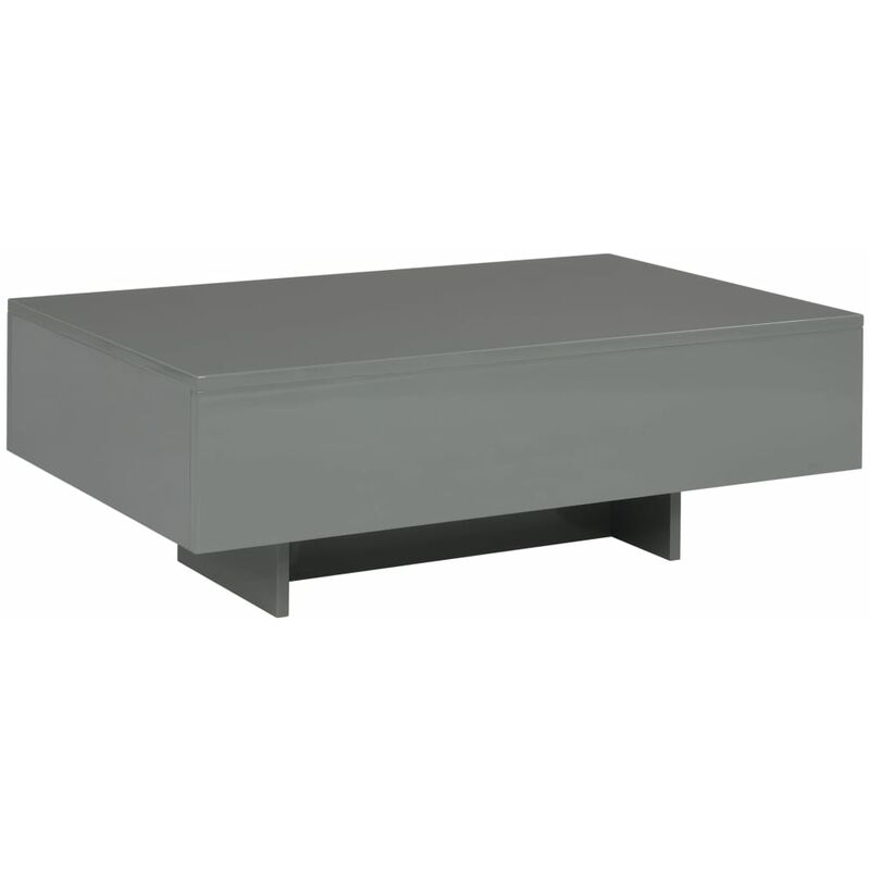 

Mesa de centro de MDF gris brillante 85x55x31 cm - Gris - Youthup