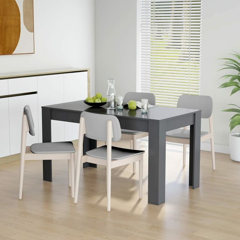 

Mesa de comedor de aglomerado gris 140x74,5x76 cm - Gris - Youthup