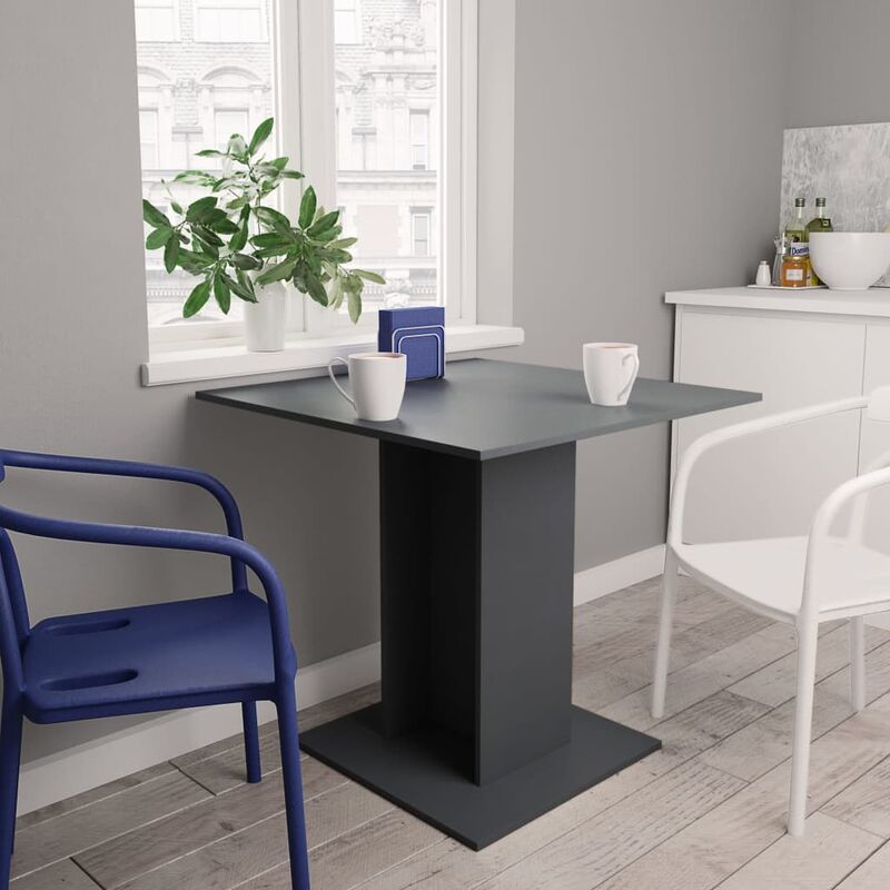 

Mesa de comedor de aglomerado gris 80x80x75 cm - Gris - Youthup