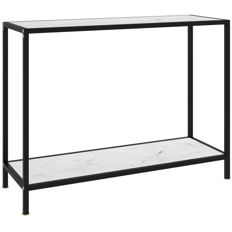 

Mesa de consola blanco vidrio templado 100x35x75 cm - Blanco - Youthup