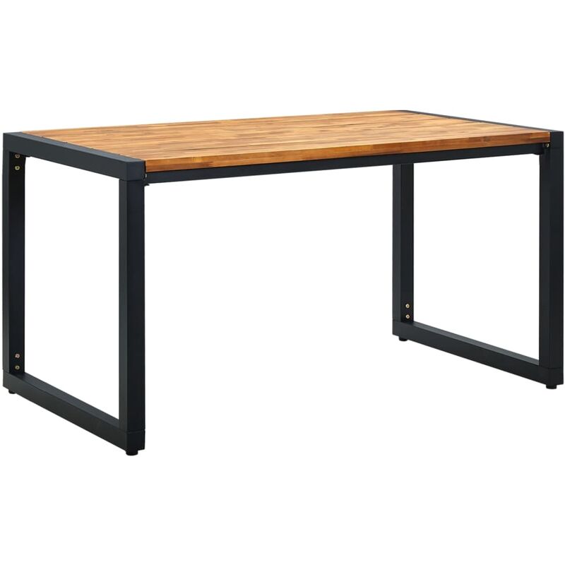 

Mesa de jardín con patas forma de U madera acacia 140x80x75 cm - Marrón - Youthup