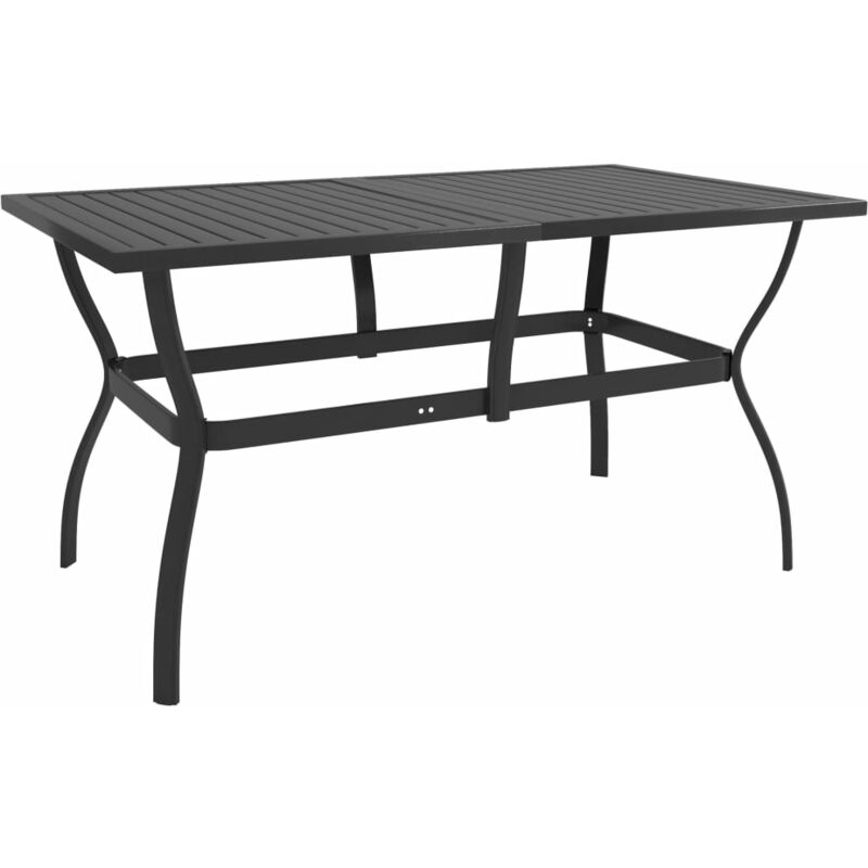 

YOUTHUP Mesa de jardín de acero gris antracita 140x80x72 cm - Antracita