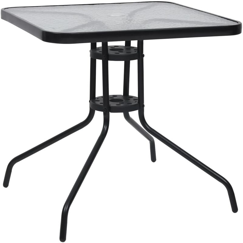 

Mesa de jardín de acero negro 70x70x70 cm - Negro - Youthup