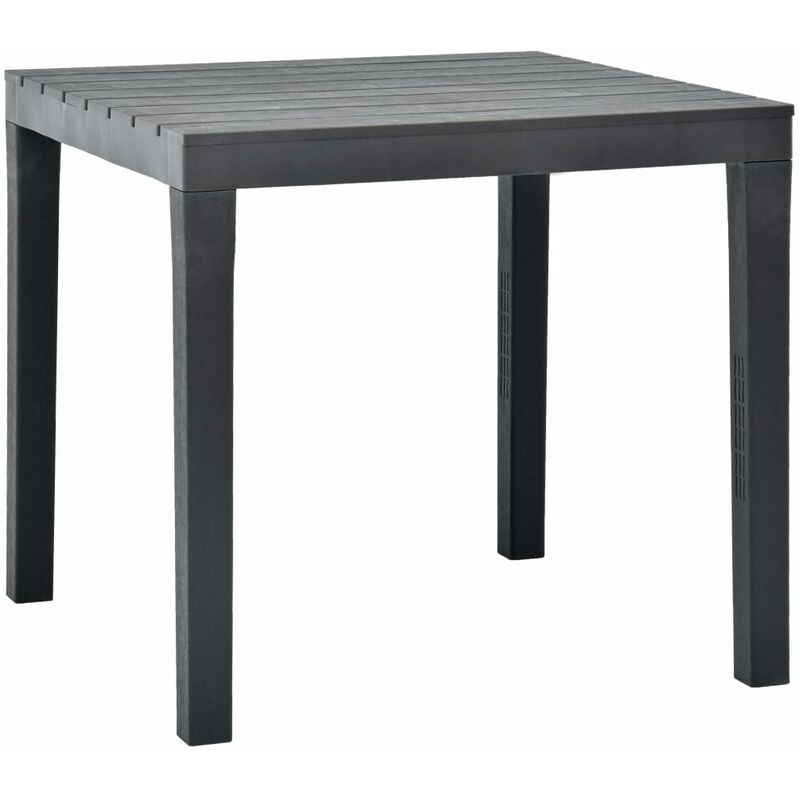 

Mesa de jardín de plástico gris antracita 78x78x72 cm - Antracita - Youthup
