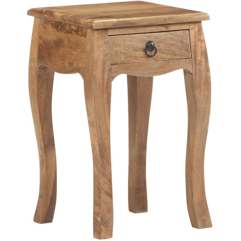 

Mesita de noche de madera maciza de mango 28x28x46 cm - Marrón - Youthup