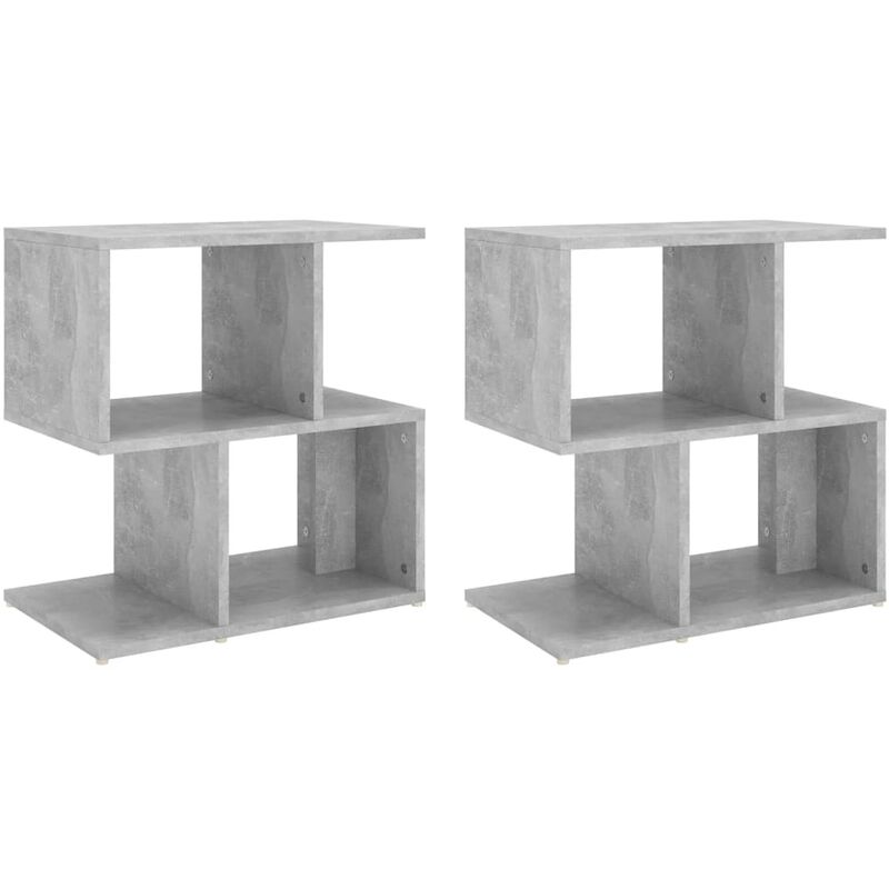 

YOUTHUP Mesitas de noche 2 uds aglomerado gris hormigón 50x30x51,5 cm - Gris