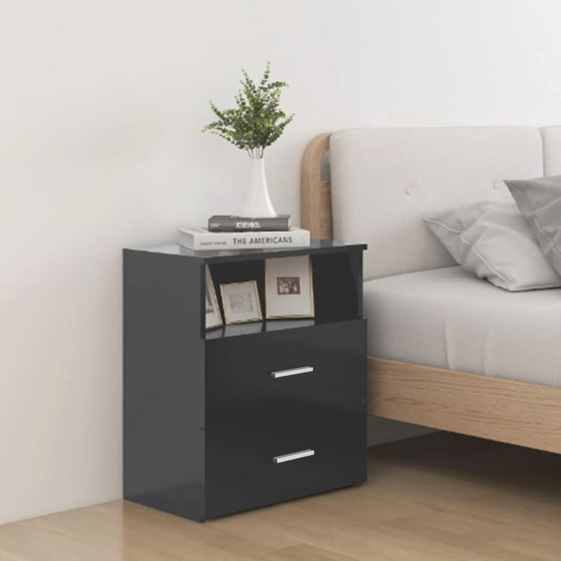 

Mesitas de noche 2 unidades aglomerado gris 50x32x60 cm - Gris - Youthup