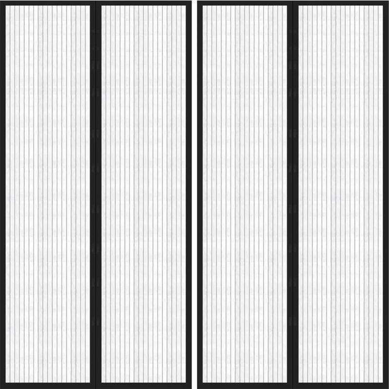 

Mosquitera para puerta 2 uds bloque magnético negro 220x100 cm - Negro - Youthup