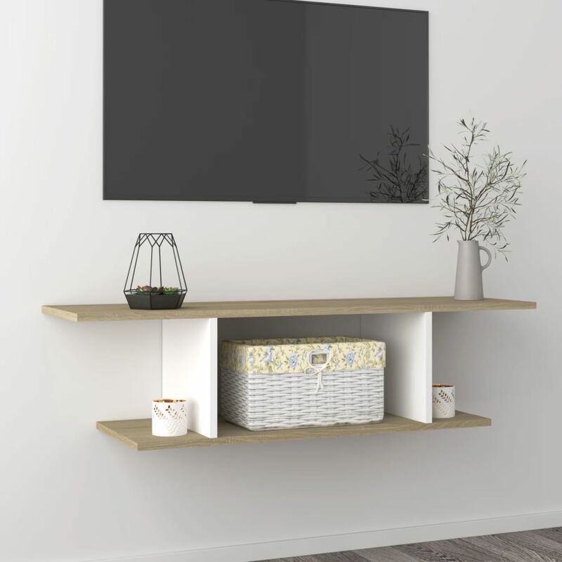 

Mueble de pared para TV blanco roble Sonoma 103x30x26,5 cm - Beige - Youthup