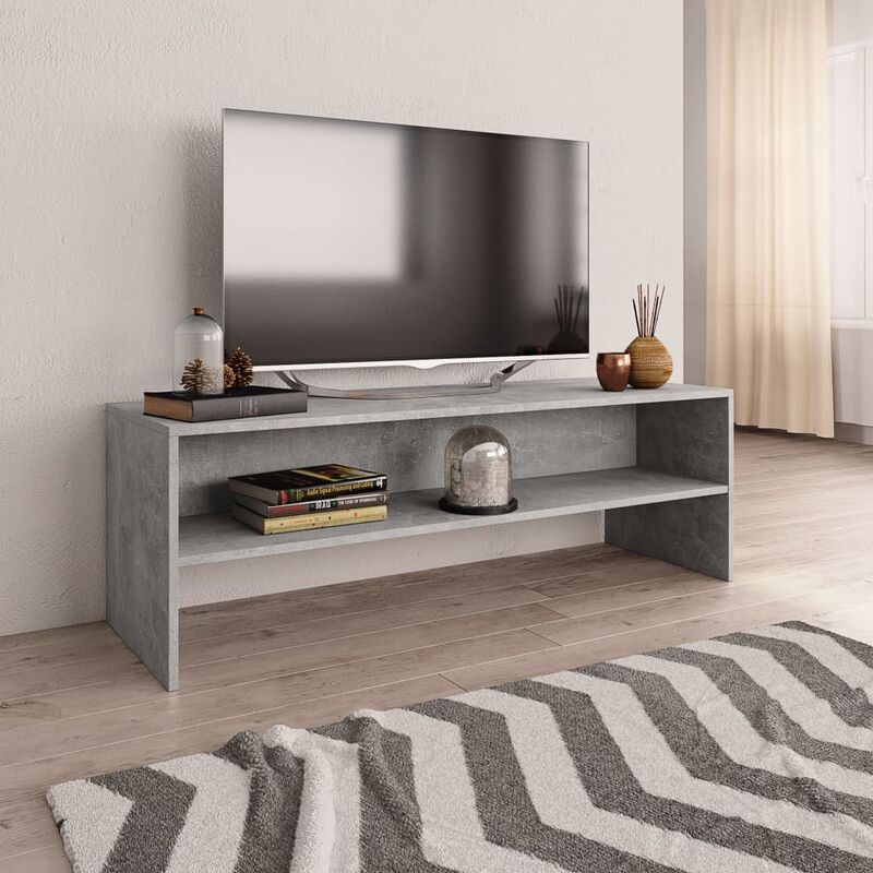 

Mueble de TV aglomerado gris cemento120x40x40cm - Gris - Youthup