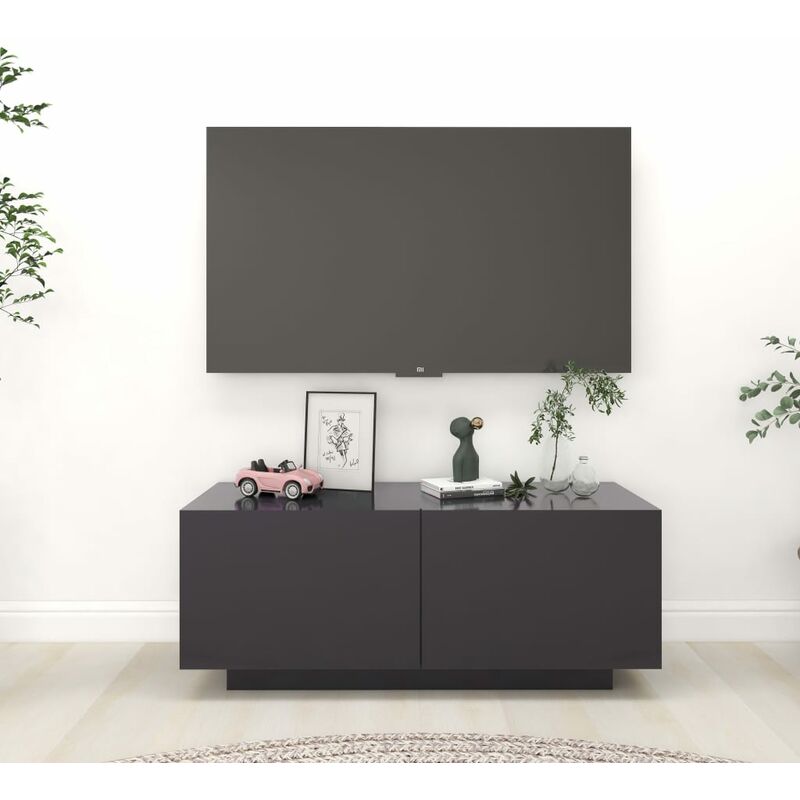 

Mueble para TV aglomerado gris 100x35x40 cm - Gris - Youthup