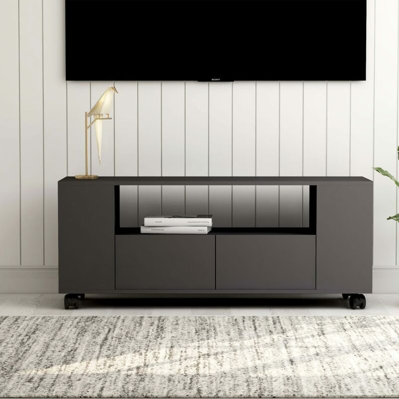 

YOUTHUP Mueble para TV aglomerado gris 120x35x43cm - Gris
