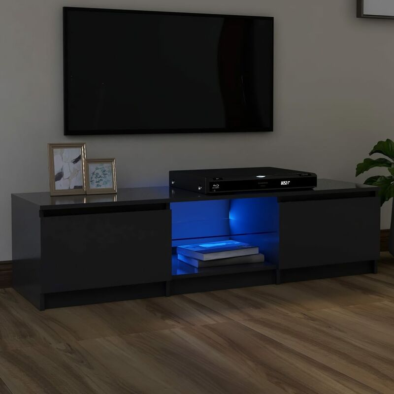 

Mueble para TV con luces LED gris 140x40x35,5 cm - Gris - Youthup