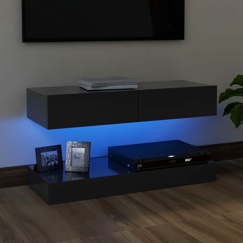 

Mueble para TV con luces LED gris 90x35 cm - Gris - Youthup