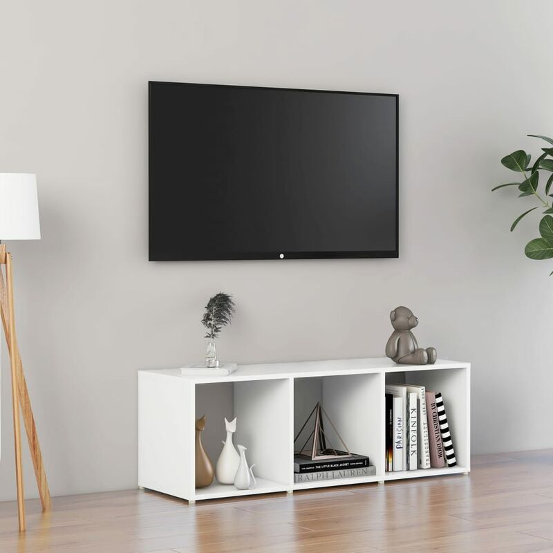 

Mueble para TV de aglomerado blanco 107x35x37 cm - Blanco - Youthup